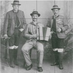 Wall Mural created on ceramic tiles 'musicians from the past'