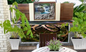 custom mural for patio