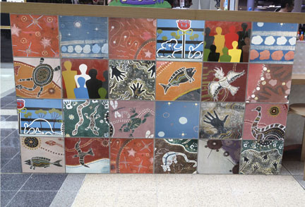 Graffiti Art Tiles on bar