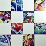 Graffiti wall tiles