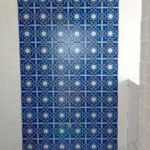 custom blue and white printed tiles