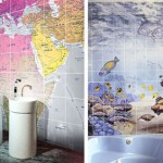 printed bathroom tiles