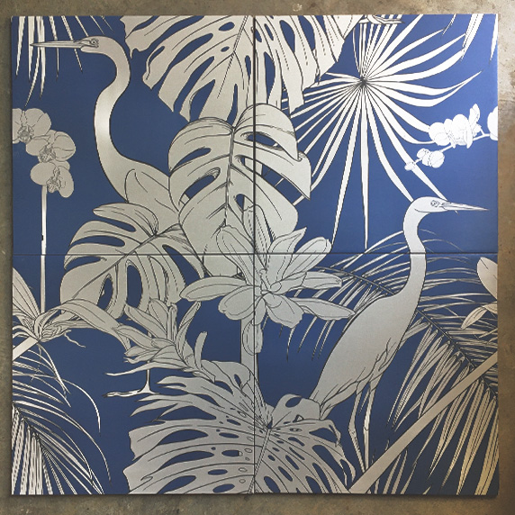 Wallpaper Tile HERON BLUE 900X900MM