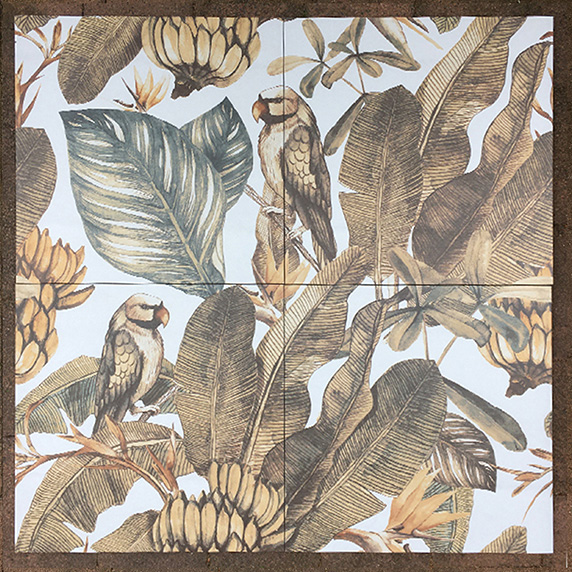 Printed Tile Panel TROPICAL BIRD 900X900MM
