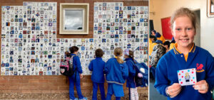 celebration tile mural for exterior installation