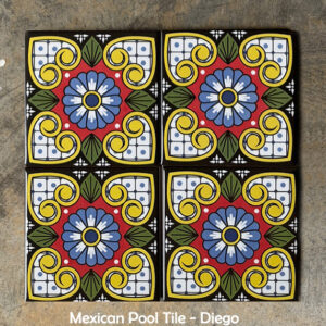 mexican inspired pool tiles