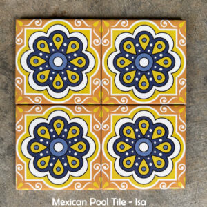 yellow patterned mexican tile