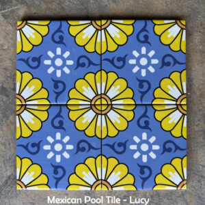 daisy mexican pool tile