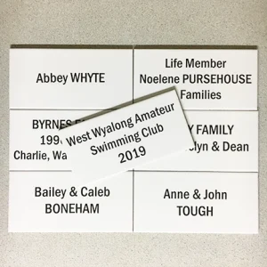Swimclub Name Tiles for Pool Waterline